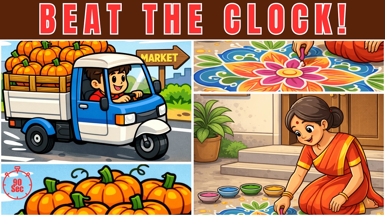 Beat the Clock: Spot All Differences Now! | Spot the 3 Differences | Puzzle Game with Cute Pictures