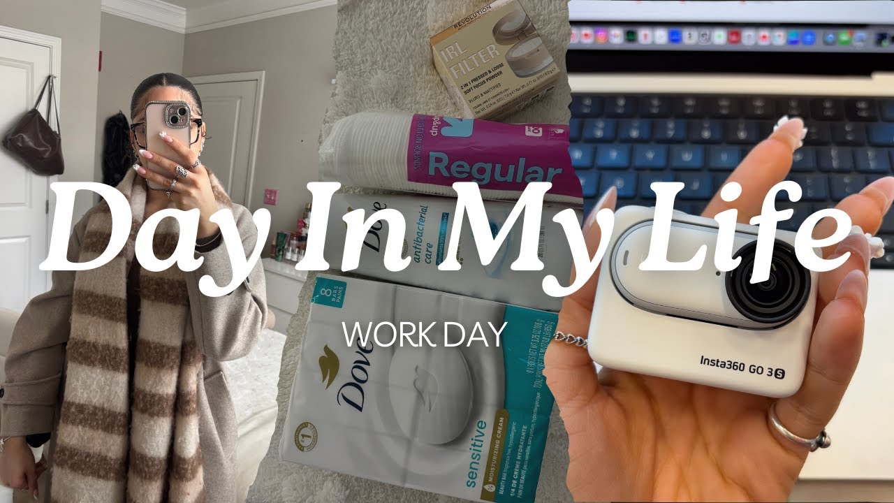 DAY IN MY LIFE || Chill Work Day || Ft. Insta360 GO 3S