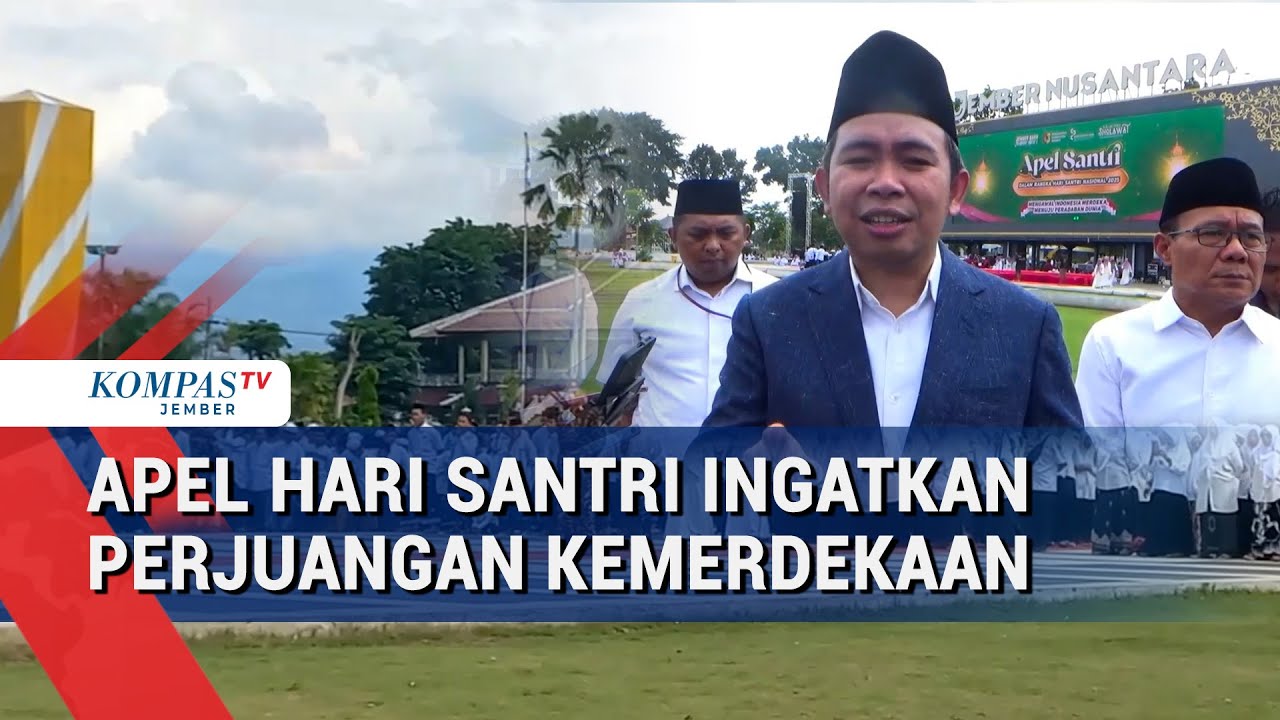 Ribuan Santri Tumpah Ruah di Alun-Alun Jember, Bupati Fawait Ajak Santri Terus Berjuang untuk Negeri