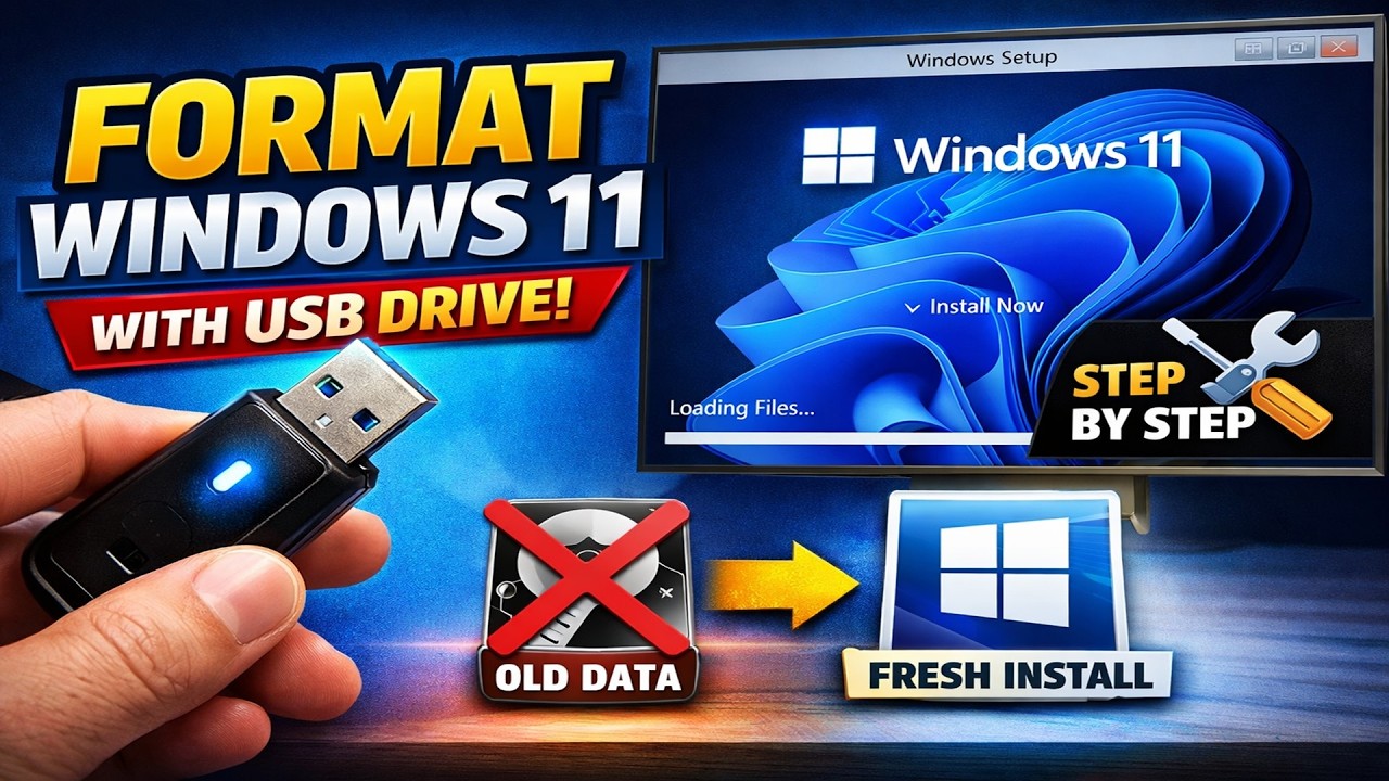 Самый простой способ отформатировать Windows 11 с помощью USB-накопителя.