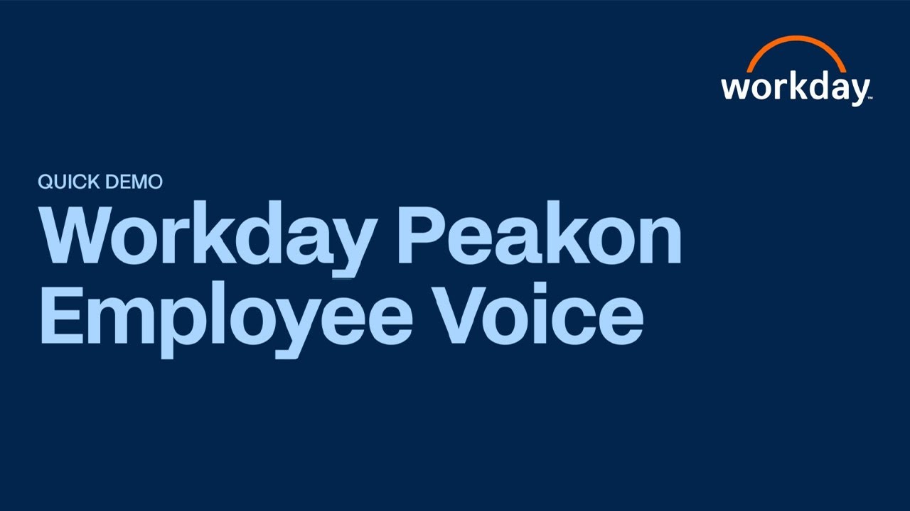 Workday Peakon Employee Voice