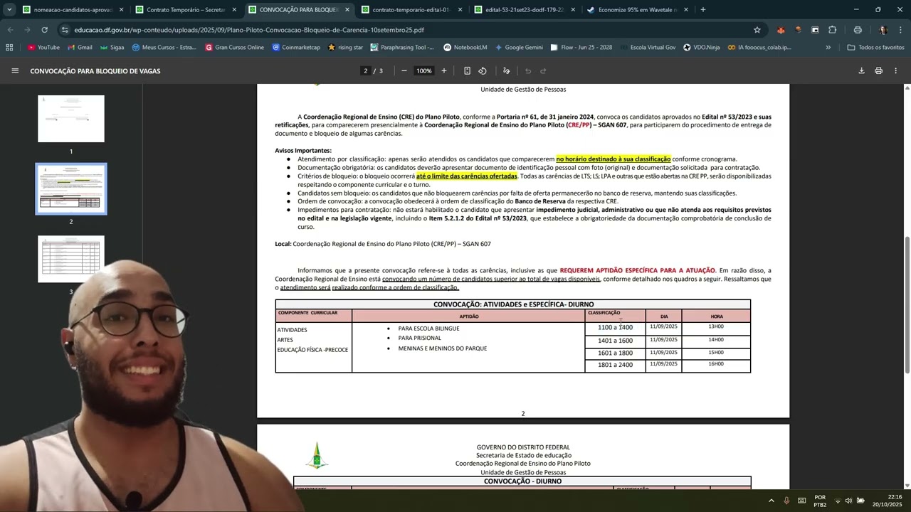 NOTA DE CORTE SEE-DF 2025! (Quadrix)