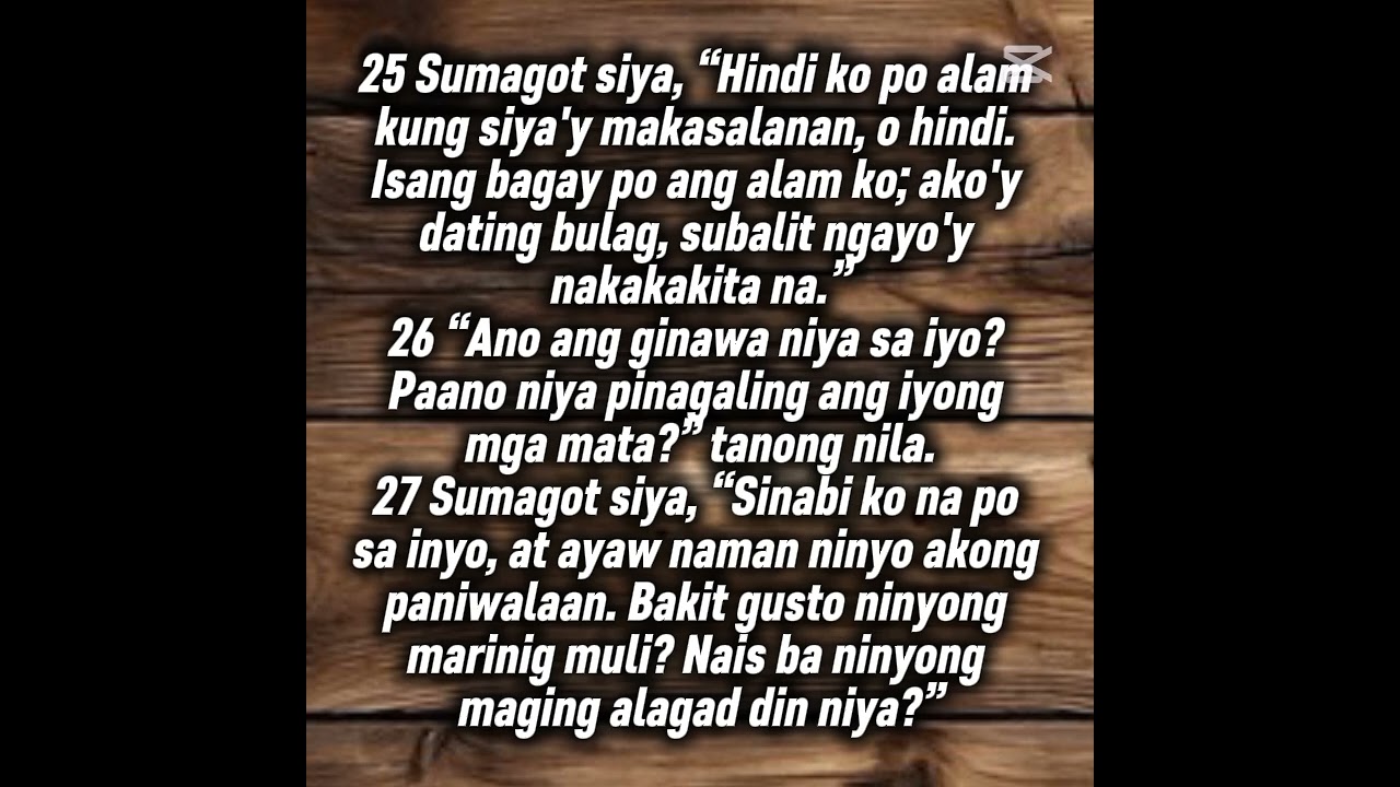 Juan Chapter 9, Audio Bible Tagalog 