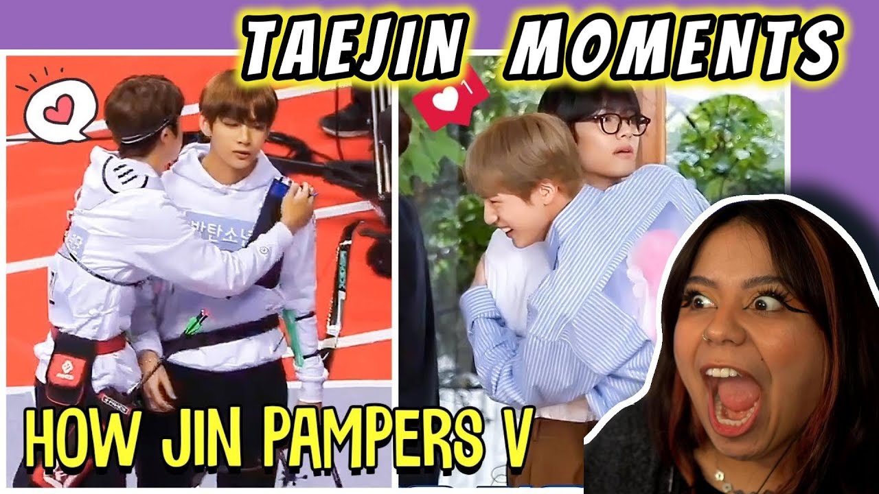 Taejin Moments - How Seokjin Pampers His Baby Bear REACTION🐻