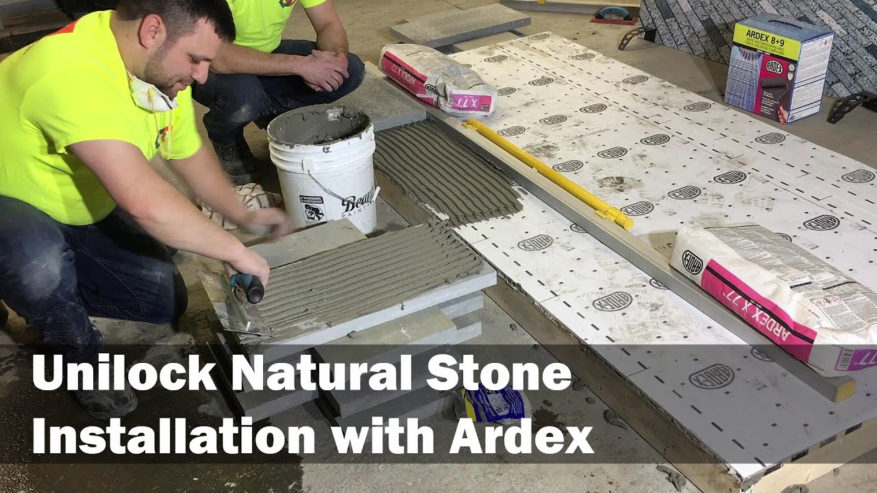 Unilock Natural Stone Installation with Ardex Bonding Compounds
