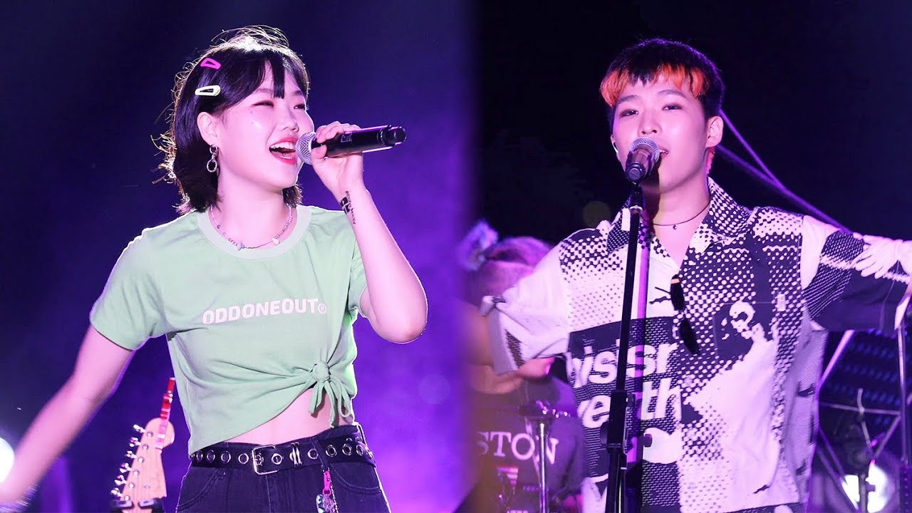 190728 완전체 악동뮤지션(AKMU) DINOSAUR + 라면인건가 (다이노소어 + Is It Ramen) [부산국제록페스티벌] 4K 직캠 by 비몽