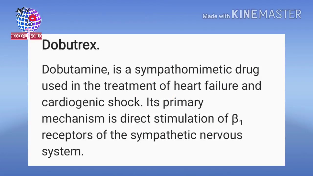 Dobutrex / dobutamine Drug study