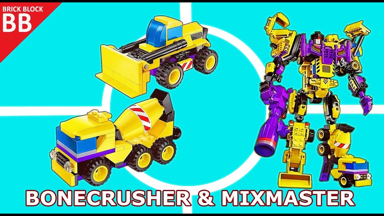 Bonecrusher & Mixmaster ⚡️ Build Qman 1401 Creative Master Lego Transformers combiner Devastator