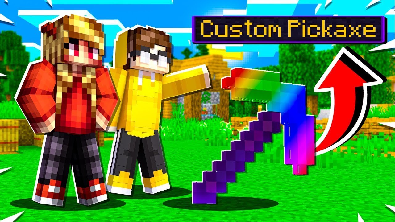 Minecraft but, there are CUSTOM pickaxes!