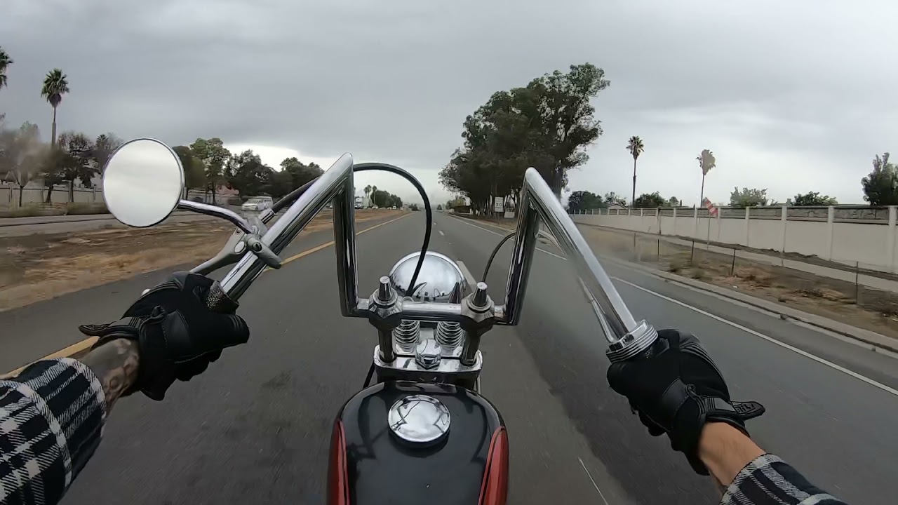 Harley Ironhead sportster chopper.