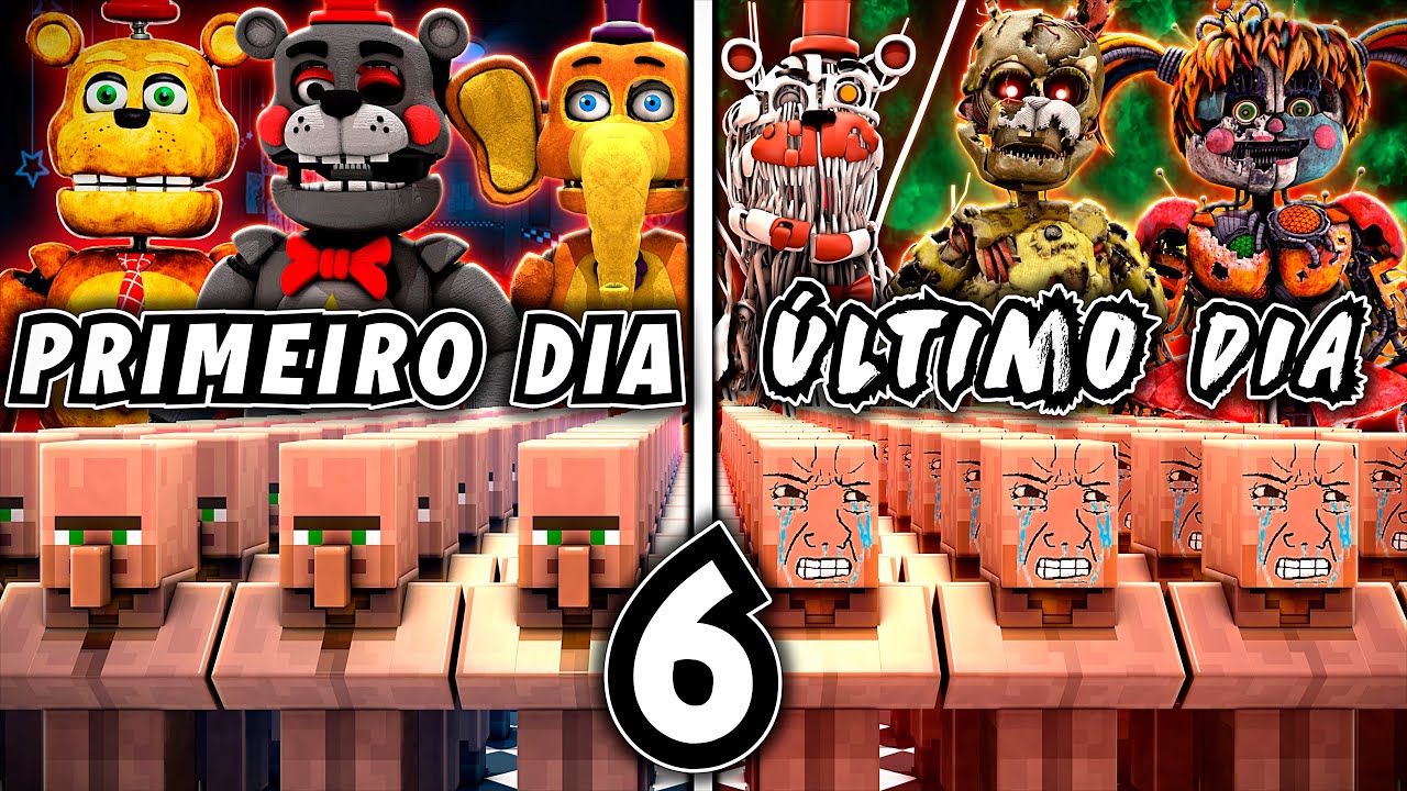 EU FIZ ALDEÕES SIMULAREM FIVE NIGHTS AT FREDDY'S NO MINECRAFT - PARTE 6  (PIZZERIA SIMULATOR)