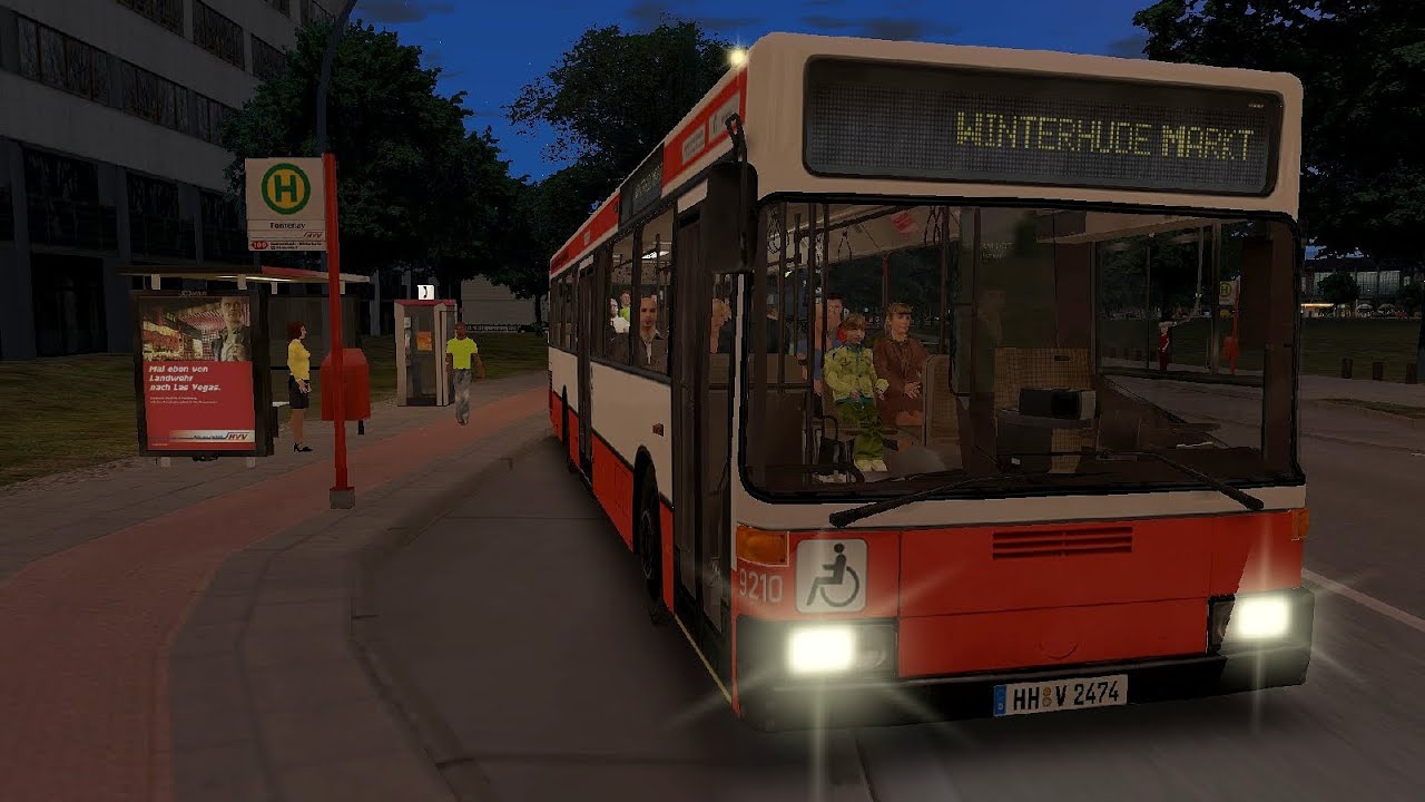 Omsi 2 Addon Hamburg Day & Night - Route 109 Hauptbahnhof ZOB - Winterhude Markt (PC)