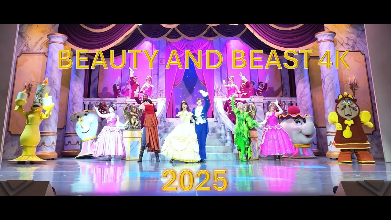 Professional Recording Beauty and the Beast | Disney Hollywood Studios | 4K HDR Best - 2025