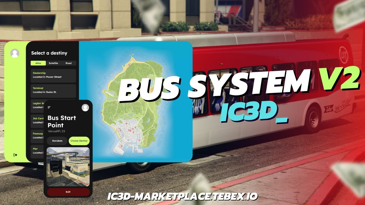 ic3d_bussystemv2 | UI Bus System V2 |  [PAID][ESX][QB-CORE]