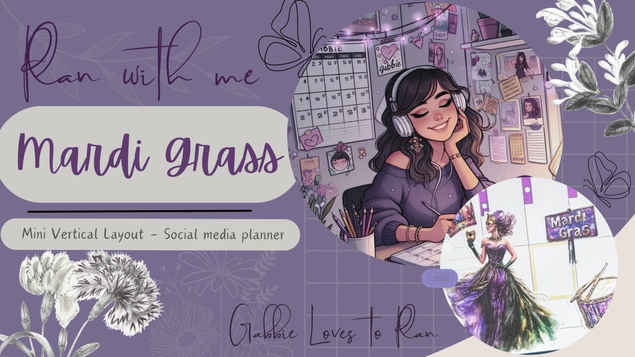 Mardi Grass | Plan with me | Social Media Planner