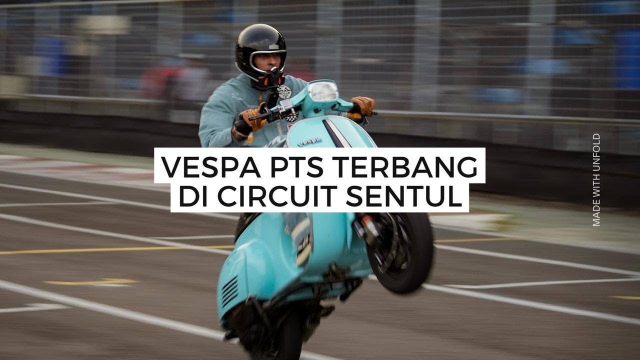 Vespa PTS Terbang Di Circuit Sentul