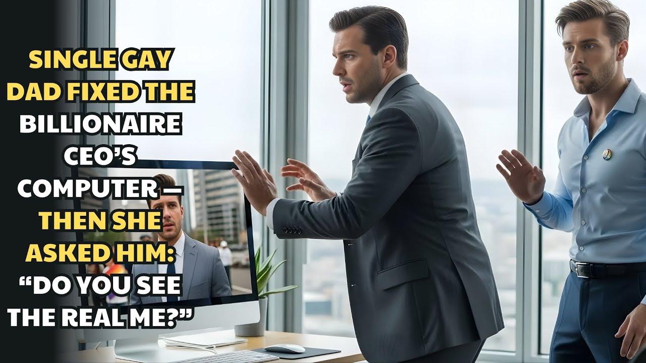 SINGLE GAY DAD FIXED THE BILLIONAIRE CEO’S COMPUTER — THEN SHE ASKED HIM “DO YOU SEE THE REAL ME”