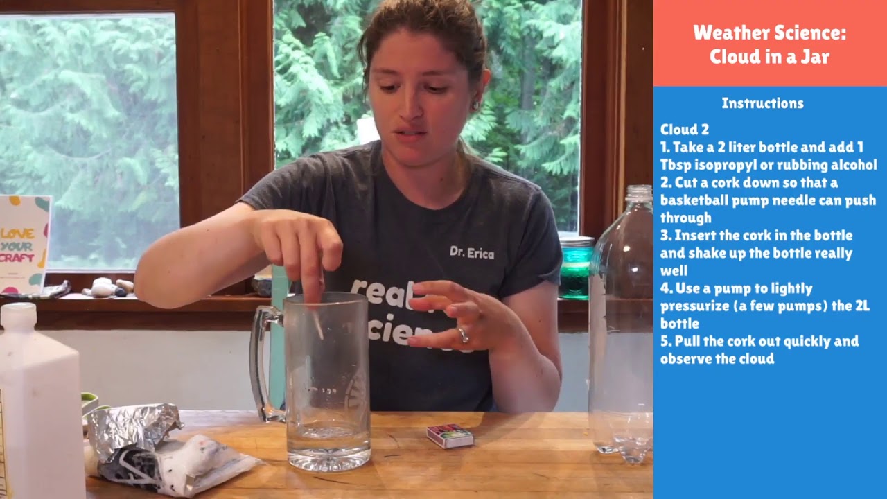 Cloud in a jar - Weather Science Experiments