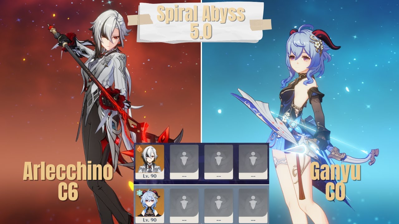 C6 Arlecchino & C0 Ganyu Solo Spiral Abyss 5.0