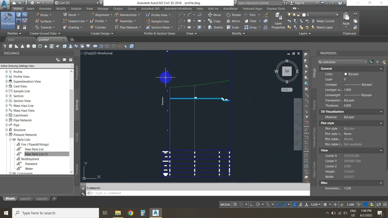 How to create Profile for Pressure Network بروفايل شبكات الضغط