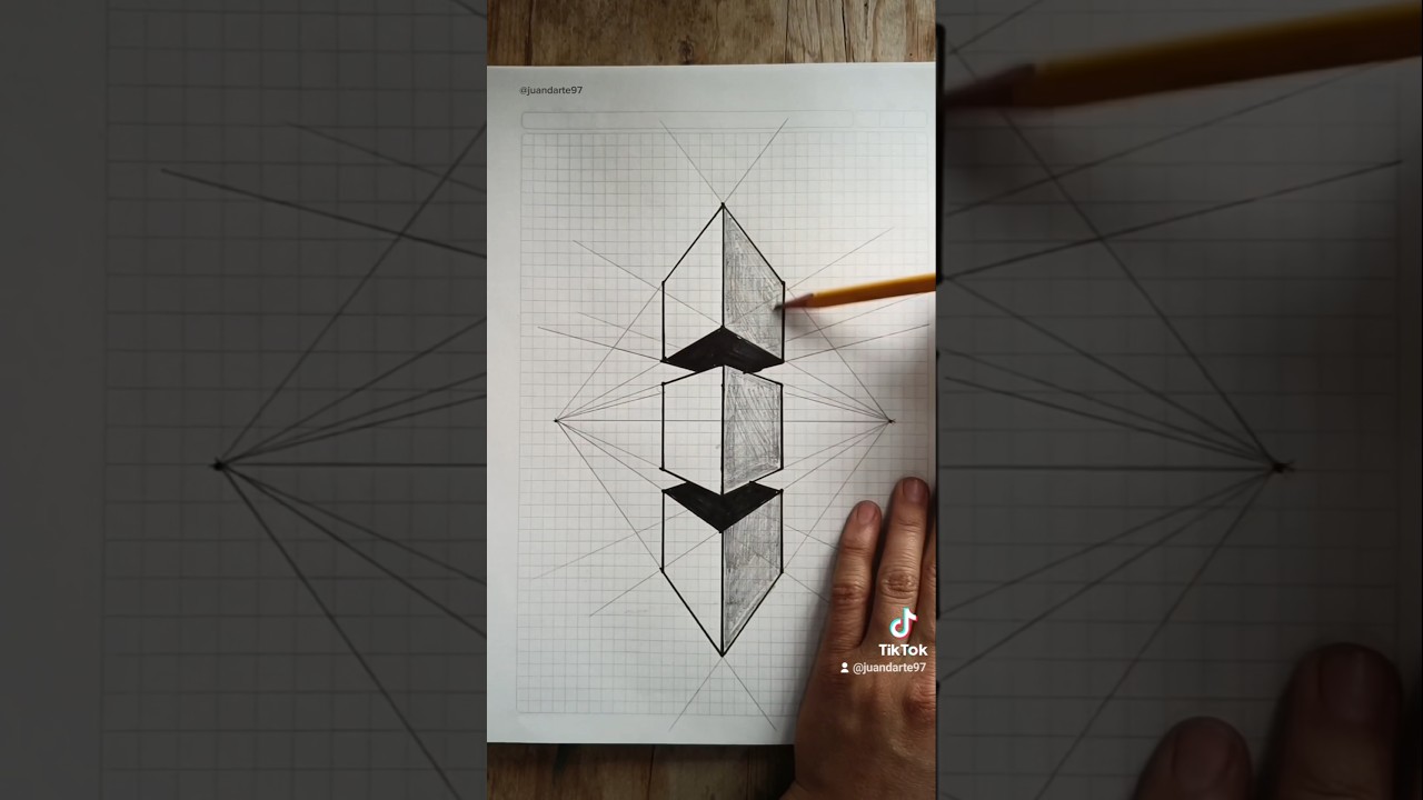 Dibuja con 2 puntos de fuga.