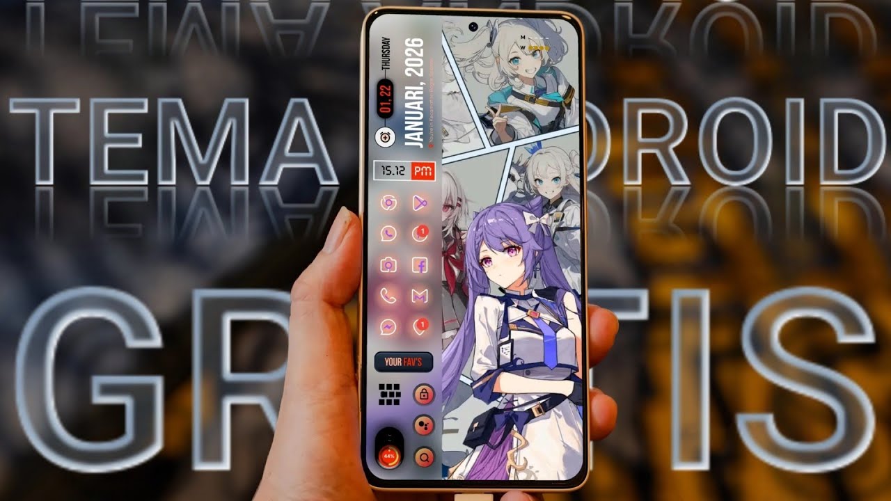 Tema HP Anime  Simple Tanpa Root! Bisa Di Semua  Android🔥