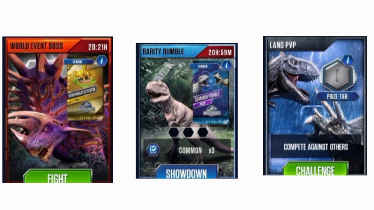 Jurassic world the game: World event boss Juggernaut 32, Rarity rumble and Land pvp