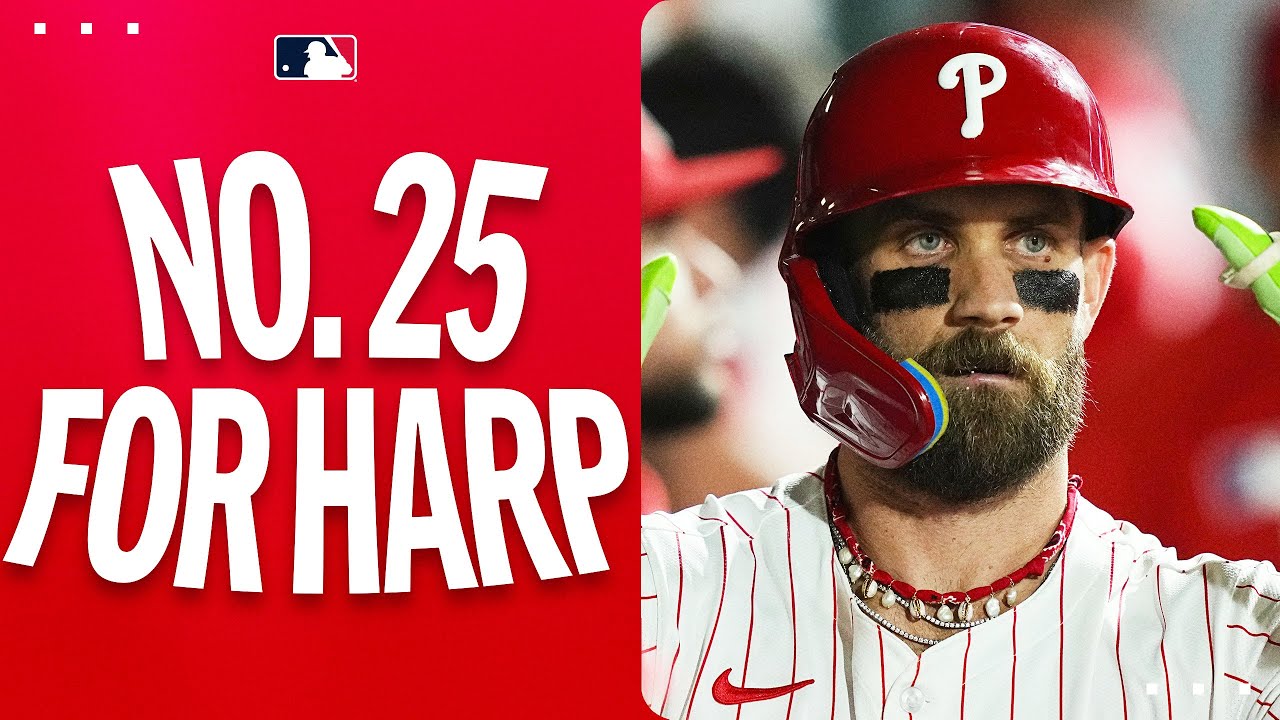 HOME RUN for Bryce Harper 🤩 He extends the Phillies' lead with homer No. 25 !!
