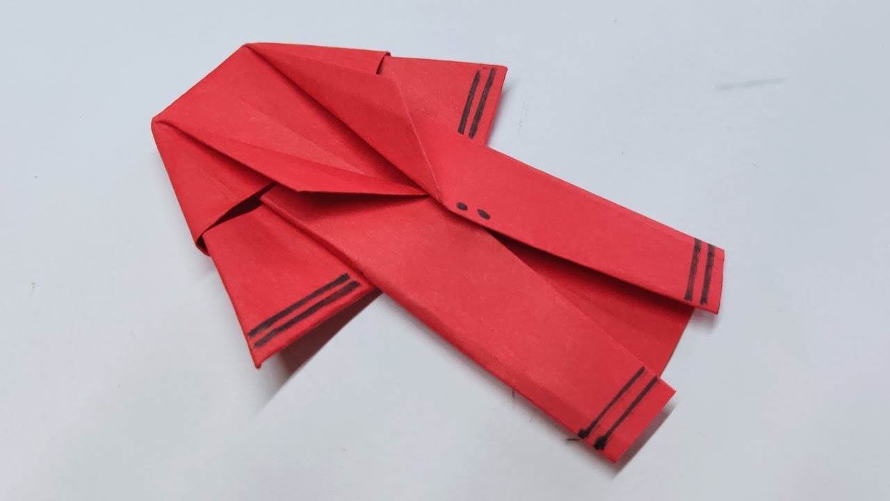 raincoat - paper craft - paper raincoat - easy craft - paper dress - art