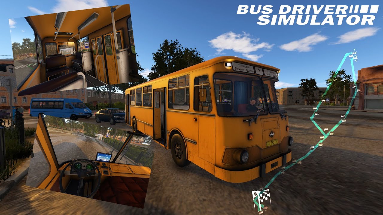 03. Прохождение сценариев Bus Driver Simulator. г. Серпухов  пл. Ленина - Вокзал - пл. Ленина.