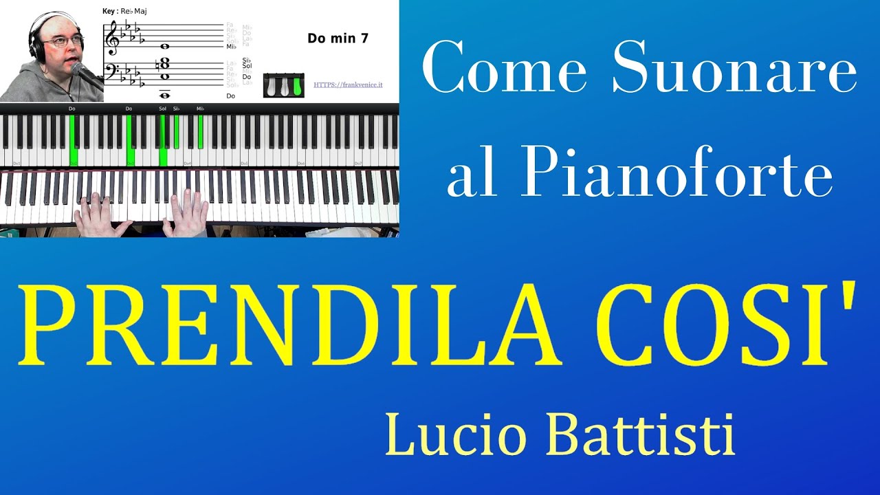 Come suonare al pianoforte PRENDILA COSI' di Lucio Battisti | TUTORIAL
