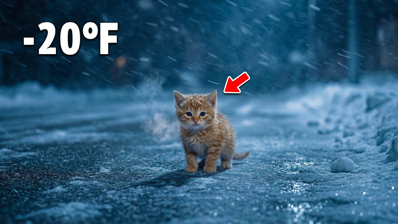 No Mother! No Shelter! -20°F How Is This Kitten Still Alive?