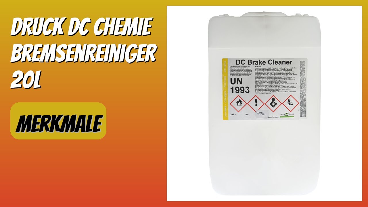 BEWERTUNG (2026): DRUCK DC CHEMIE Bremsenreiniger 20L. Infos