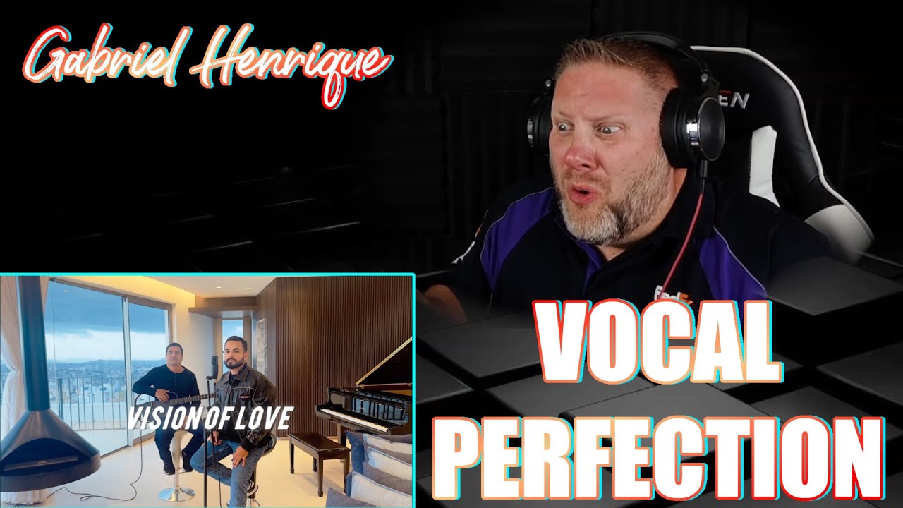 Gabriel Henrique 'Vision Of Love' Acoustic Version Reaction | Incredible Vocals!