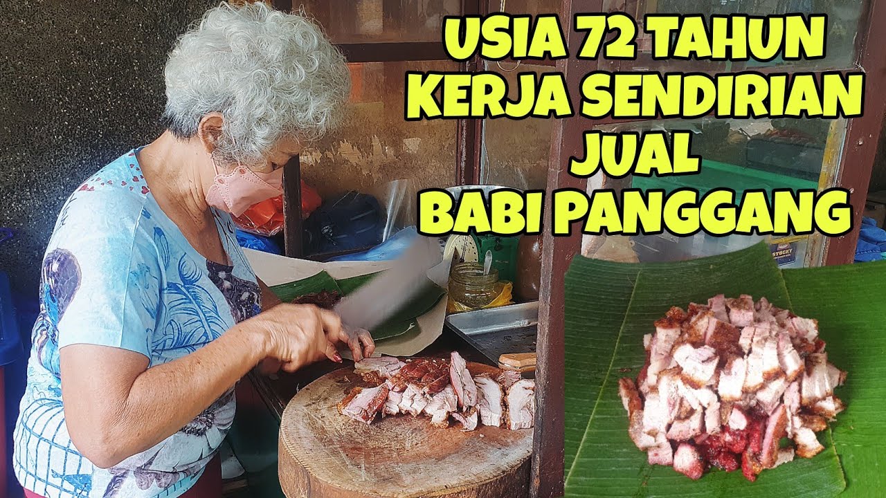 NENEK 72 TAHUN JUAL BABI PANGGANG ENAK ‼ KERJA SENDIRIAN DI PASAR ‼ KULINER NON HALAL MEDAN