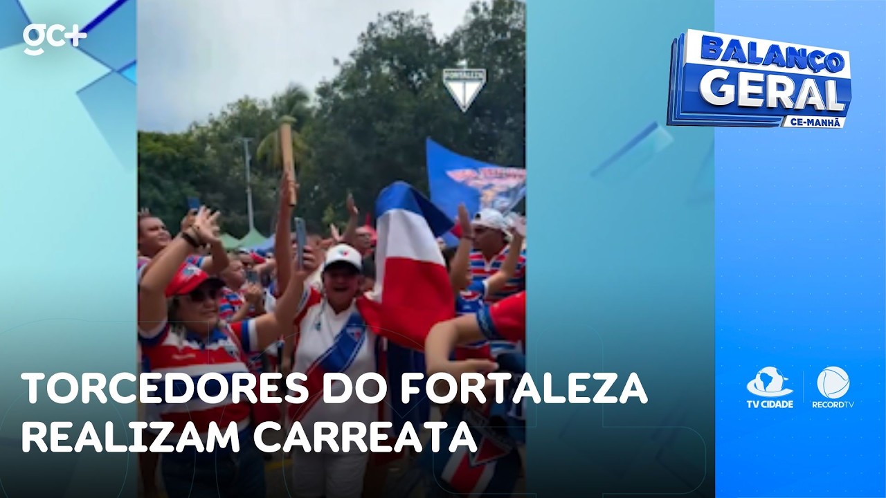 Torcedores do Fortaleza festejam conquista do Cearense com carreata | Balanço Geral CE Manhã