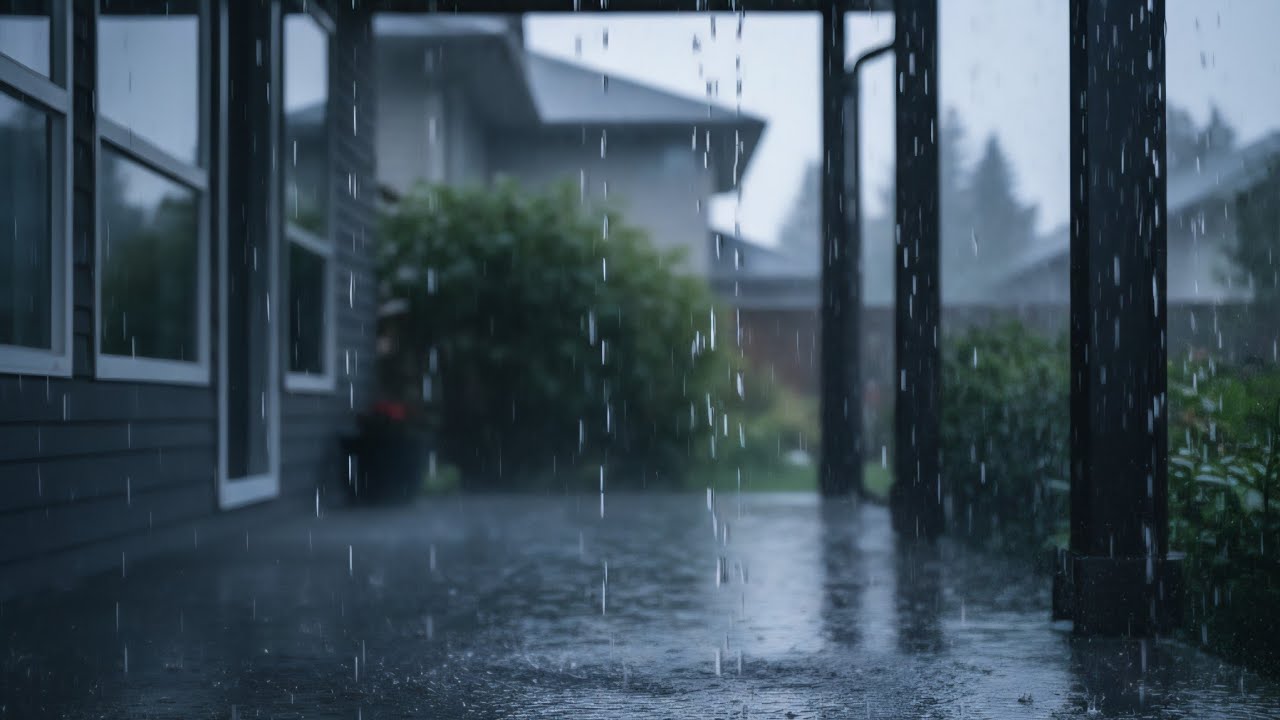 Gentle Rain Outside the House 🌧️ ASMR Natural Ambience #shorts #shortvideo #foryou