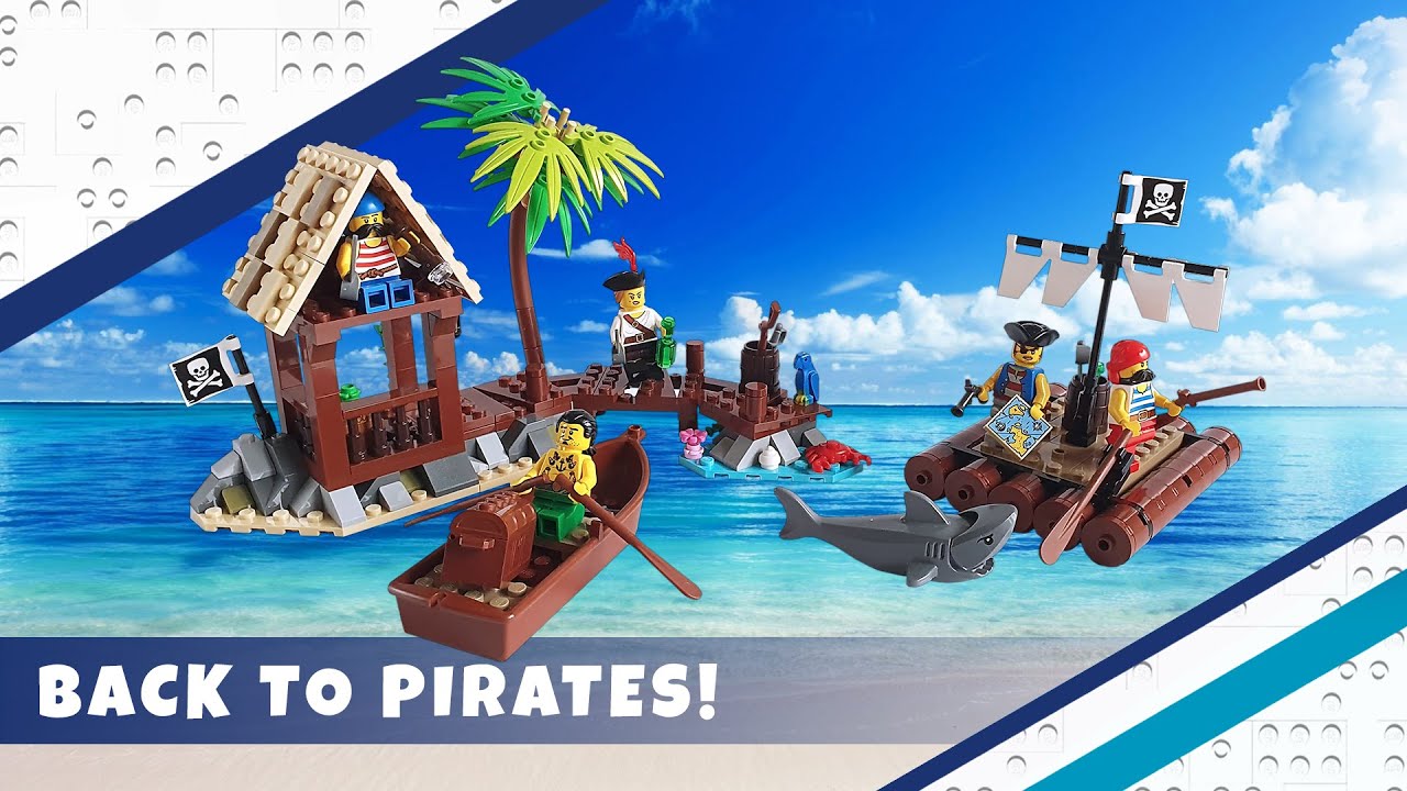 Lego Pirates MOC - Smuggler's Shanty and Castaway's Raft