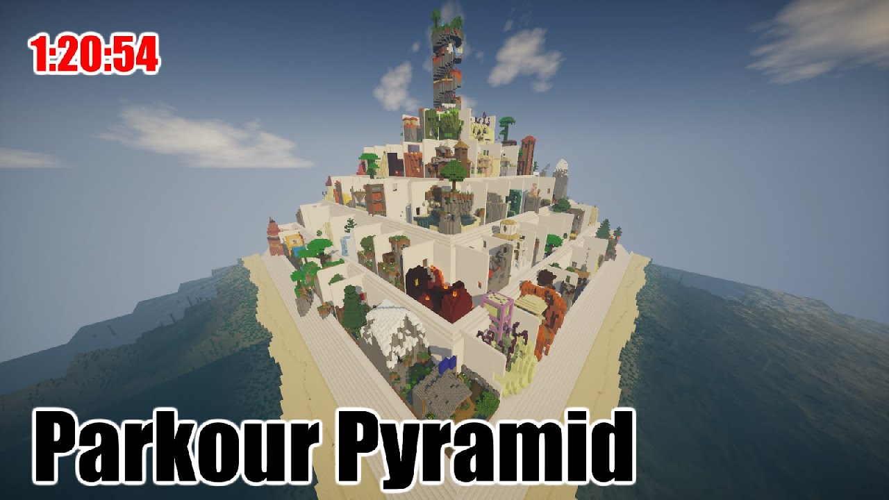 Parkour Pyramid Speedrun | 1:20:54 | Minecraft Hielke's map