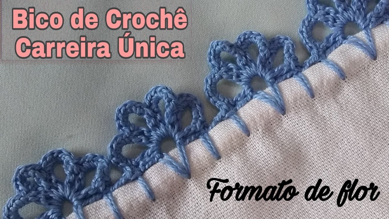 BICO DE CROCHÊ FORMATO DE FLOR CARREIRA ÚNICA #72