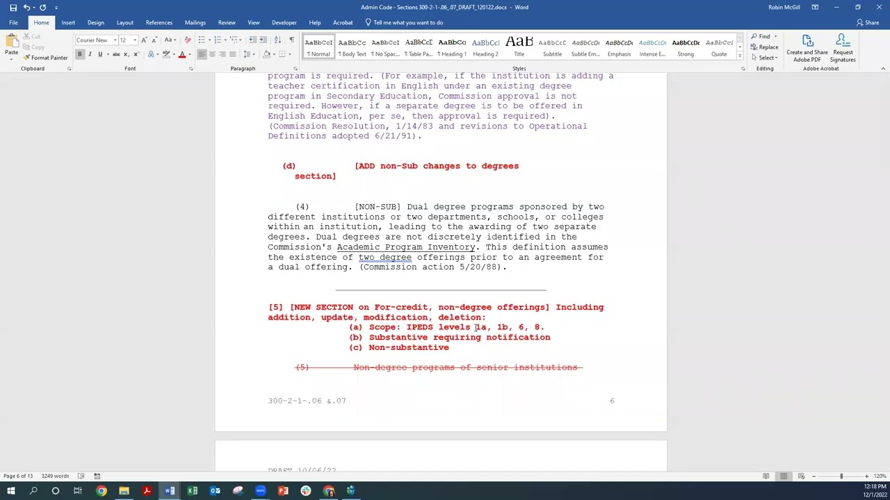 Administrative Procedures Open Forum-Program Review, part 8 (Recorded on 12-01-2022)