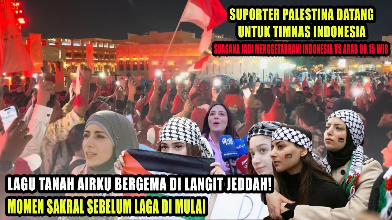 DETIK&sup2; KICK OFF❗ RATUSAN SUPORTER PALESTINA PECAH TANGIS &mdash; HANYA INDONESIA YANG BISA!