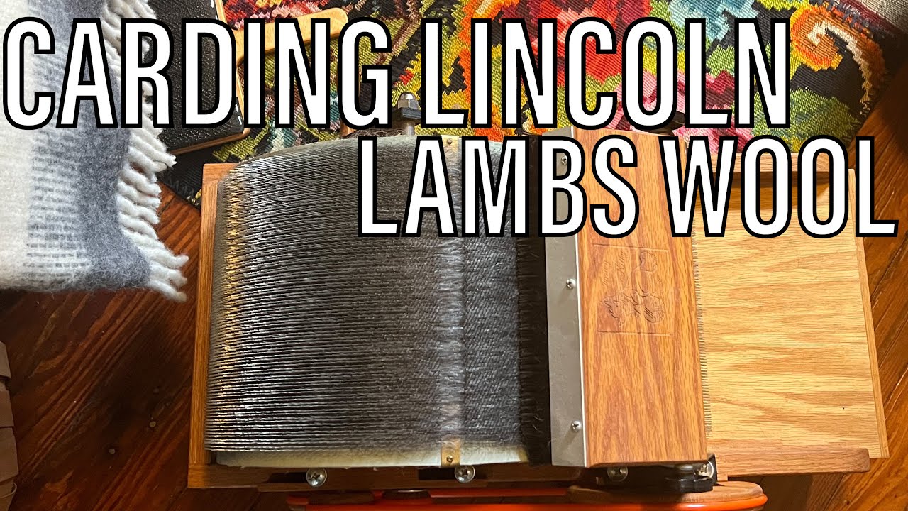Carding a Lincoln ram lamb’s fleece, spinning wool into yarn, and knitting my own wardrobe.