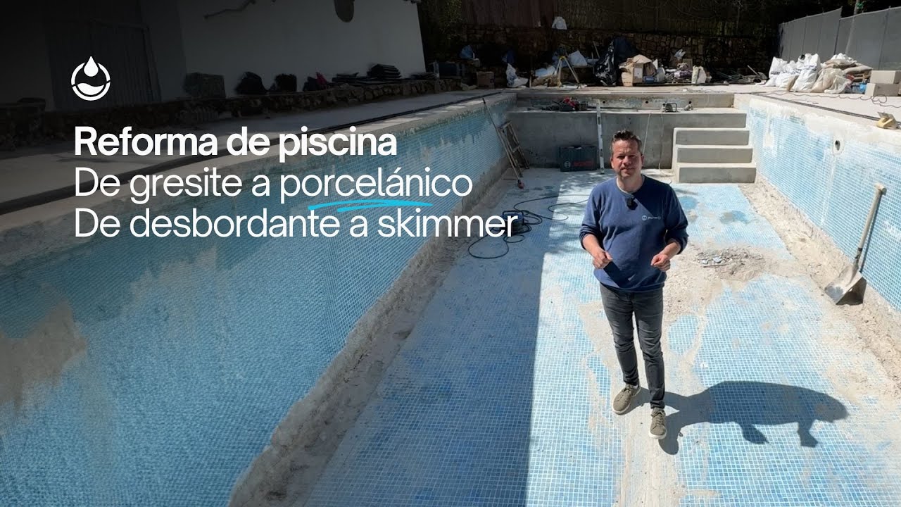 Reforma de piscina | De gresite a porcel&aacute;nico | De desbordante a skimmer |&nbsp;Piscinas CI Madrid