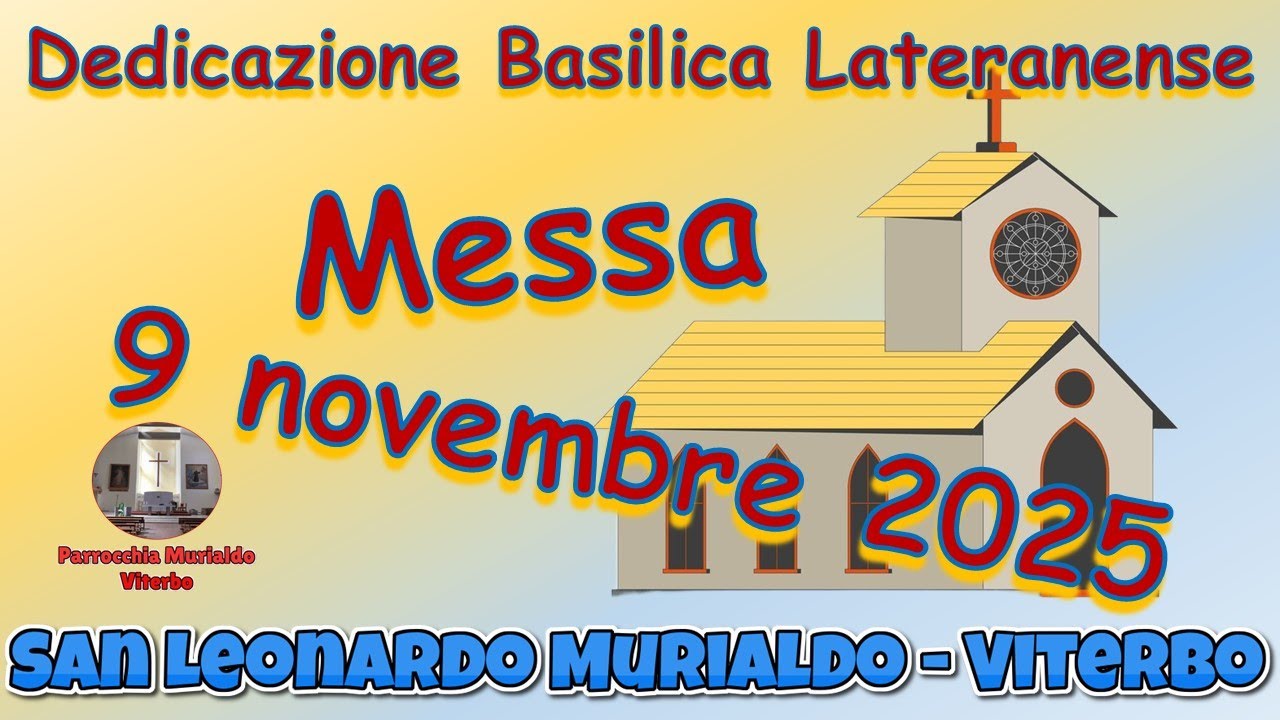 Messa 9 novembre 2025 dedicazione della Basilica Lateranense
