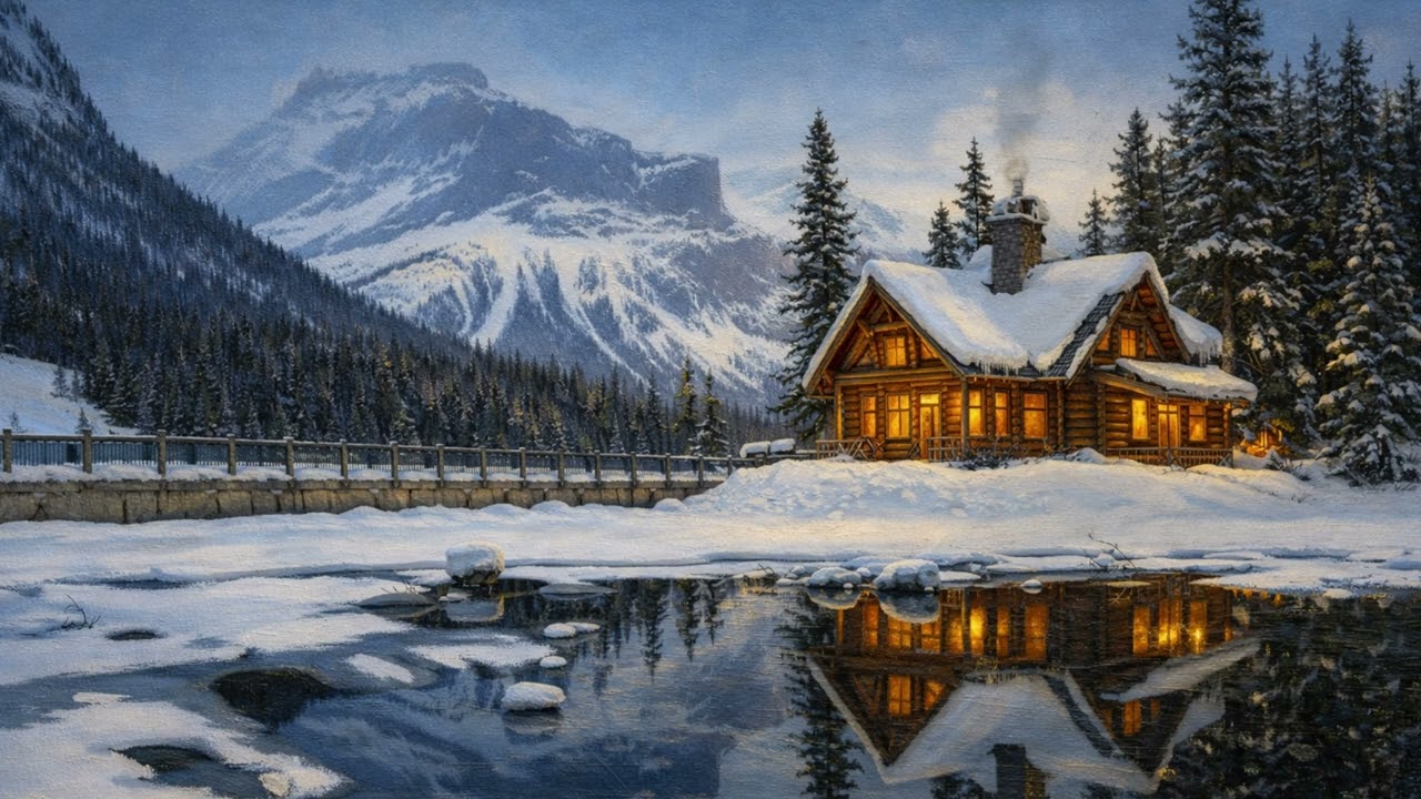 Peaceful Winter Landscape - 2 Hours Calm Ambient Visuals