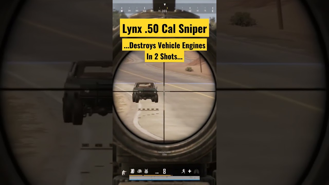 .50 Cal Lynx Sniper Rifle Destroys Truck - PUBG