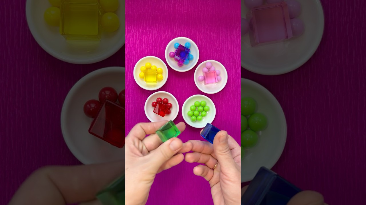 🤪😍 Correct sorting by colors #satisfying #toys #marblerun