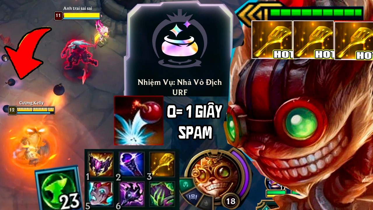 SỨC MẠNH XẺNG VÀNG URF: ZIGGS Q = 1 GIÂY NÉM BOM NÁT ĐỘI HÌNH ĐỊCH - ARAM HỖN LOẠN