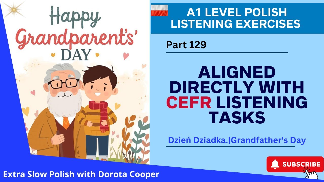 A1-level Polish listening exercises that are aligned directly with the CEFR listening tasks Part 129